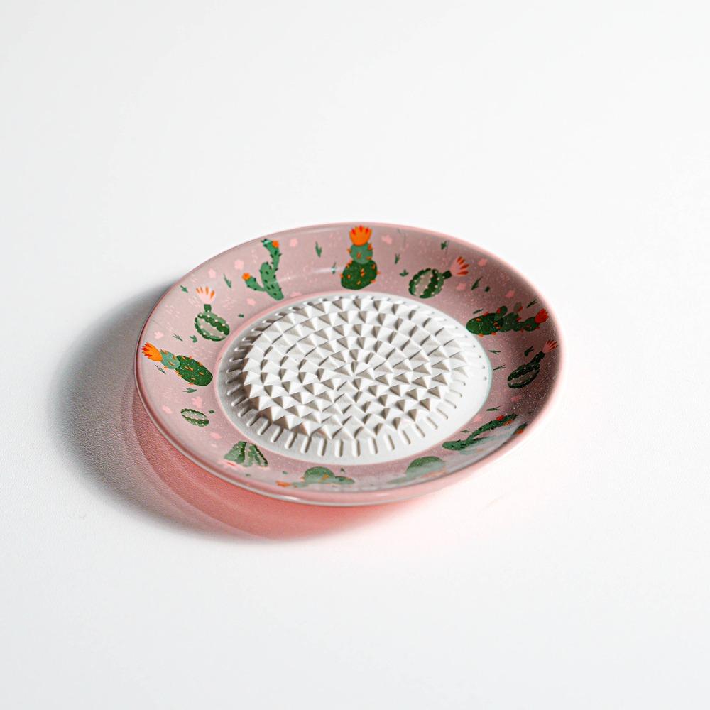 Grattugia Manuale in Ceramica per Zenzero Grattugia Antiscivolo per Frutta Ciotola Schiaccia Zenzero Preparazione Pasti