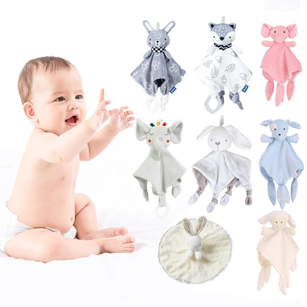 Coperta Coccola Animale Carino Coperta Avvolgente Peluche Giocattoli Ripieni Bambino Neonato Bambola Coniglio Elefante Asciugamano Lenitivo Rassicurante Regali Giocattoli per Neonati