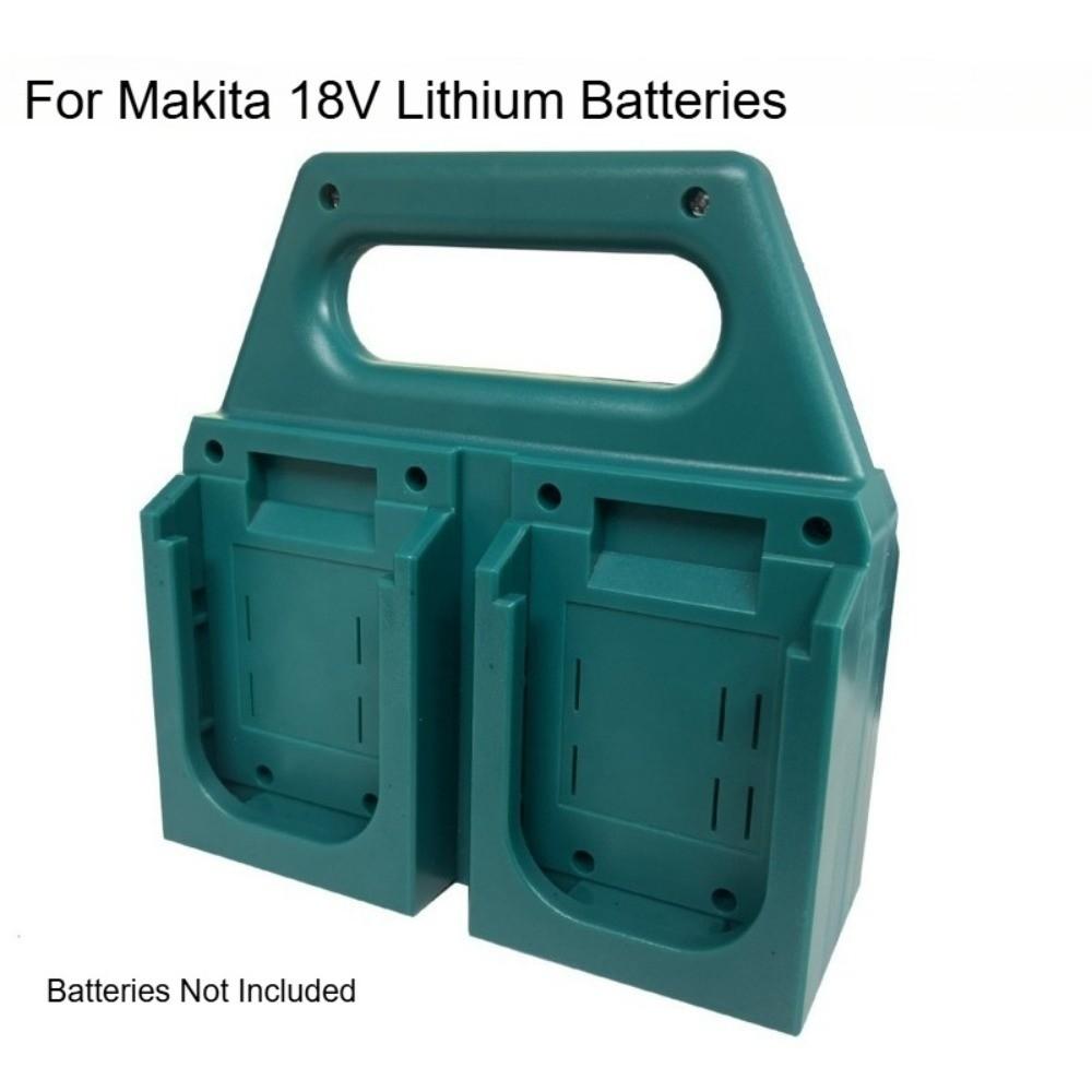 4 Slots Dock Mount Storage Rack Green Machine Drill Storage Bracket Stand for Makita/Bosch 18V