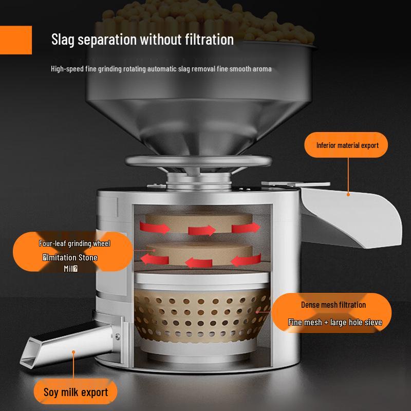 Ke Lai Heng Electric Stone Mill for Soy Milk, Juice, and Pulp Separation - Commercial Grinder for Tofu and Breakfast Shops