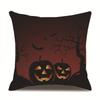 Halloween Linen Pillow Cover Printed Pillow Cover