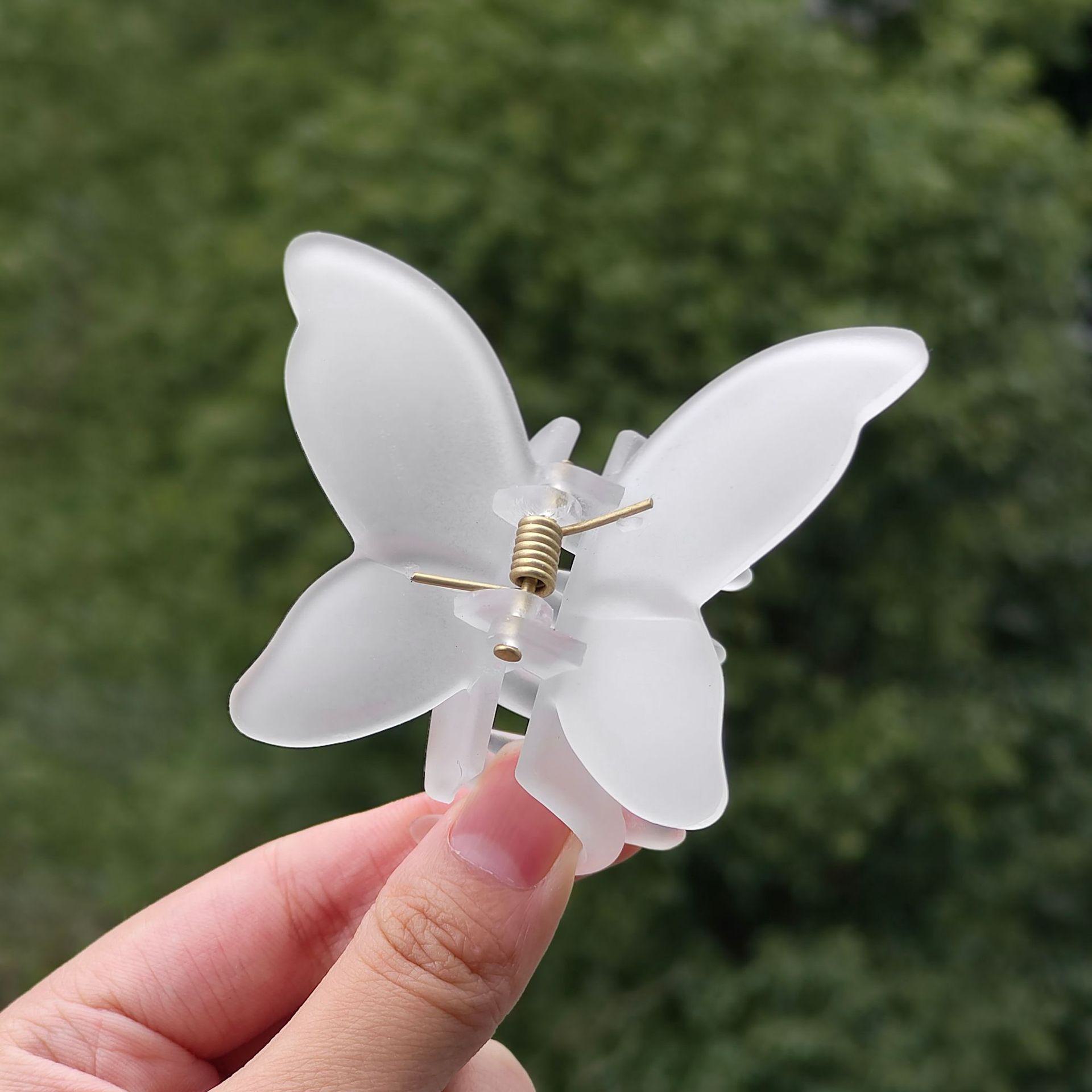 

Новая стильная заколка для волос в виде бабочки-феи на лето, милая заколка в виде акулы для женщин, маленькая заколка для головного убора на затылок, аксессуар для волос. белый