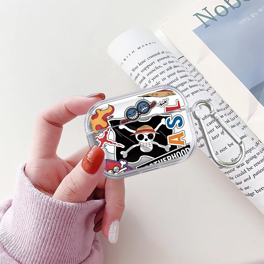 

OneS P-ieceS LuffyS Logo Clear Earphone Cases Cover Case For Airpods 4 Pro2 3 Pro 1 2 Pro3 Airpods 1