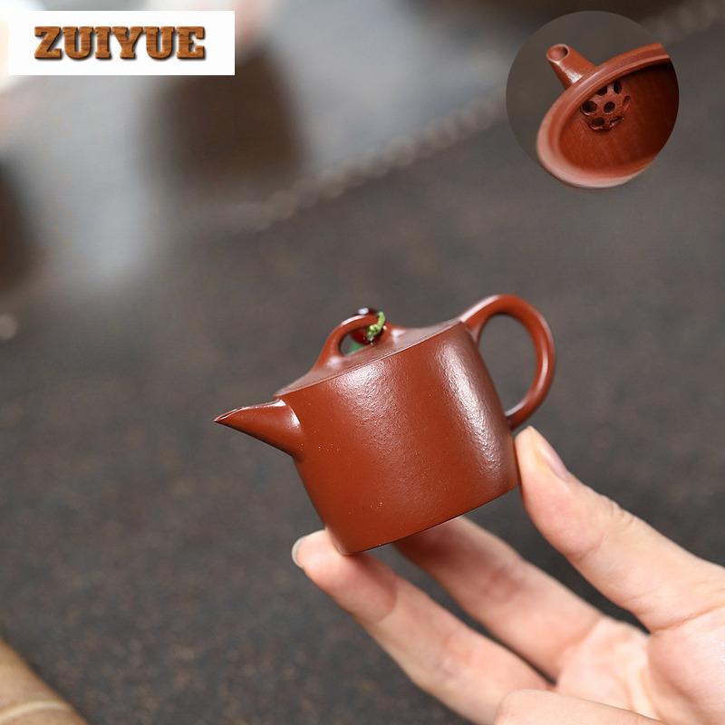 55ml Elegant Yixing Purple Clay Teapots Handmade Fingertip Pot Raw Ore Zhu Mud Tea Making Kettle Chinese Zisha Teaset Collection