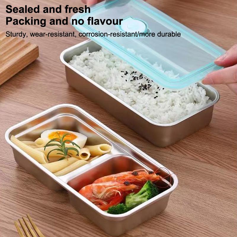 Grab And Go Snack Containers Reusable, Stainless Steel Double Compartment Snack Containers