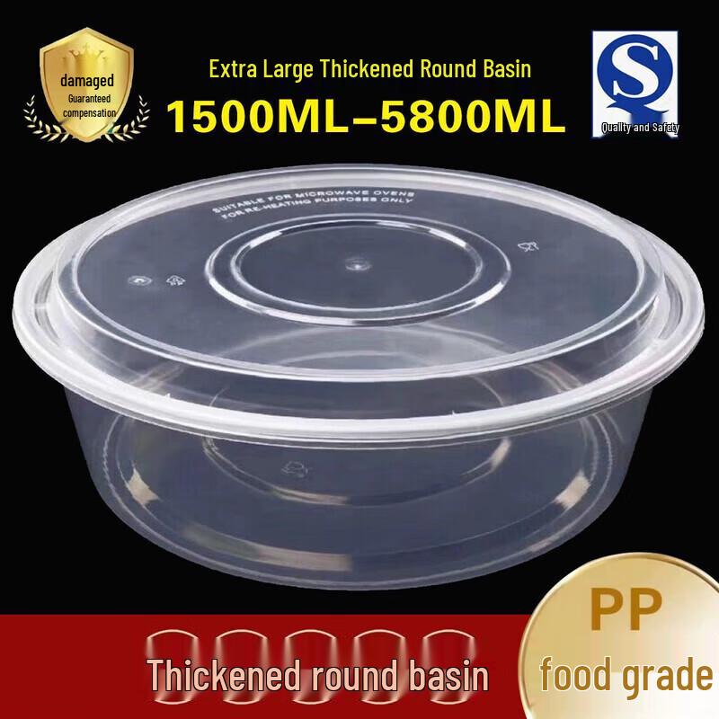 HANDUNYOU Disposable Plastic Food Containers with Lids