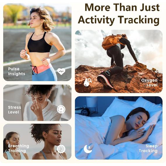 Smart Watch for Android & iPhone [46mm], Answer/Make Call, Sleep & Stress Tracking, 120+ Sports Modes, GPS Activity Tracker, Water Resistant