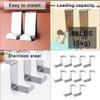 Drawer Reversible Stainless Steel Hooks, Cabinet Door Towel Racks, Office and Kitchen Shelves