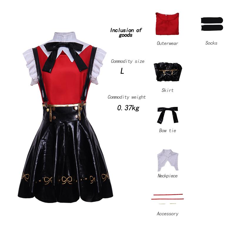 Anime Game Needy Girl Overdose Cosplay Costume Jk Uniform Leather Skirt Set Abyss Kangel Ame Chan Halloween Cosplay Costume
