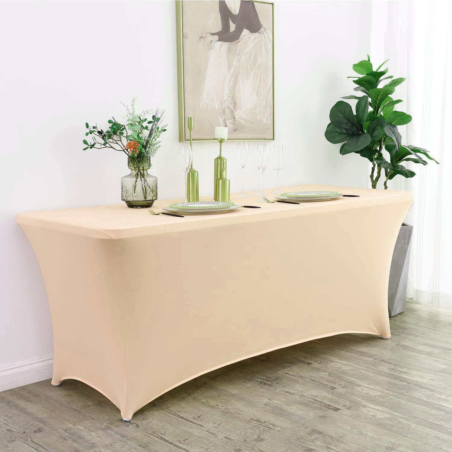 

Luxury Elastic Tablecloth for Weddings & Events - Solid Color, Full Wrap, Rectangular 120x60x75cm