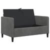Storage Sofa in Dark Grey 122 x 78 x 87 cm Polyester