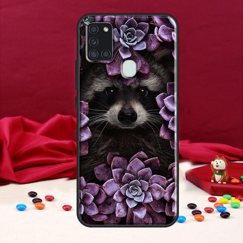 Raccoon Case For Samsung Galaxy A34 A54 A14 A12 A22 A32 A52 A51 A71 A50 A53 A73 A13 Back Cover