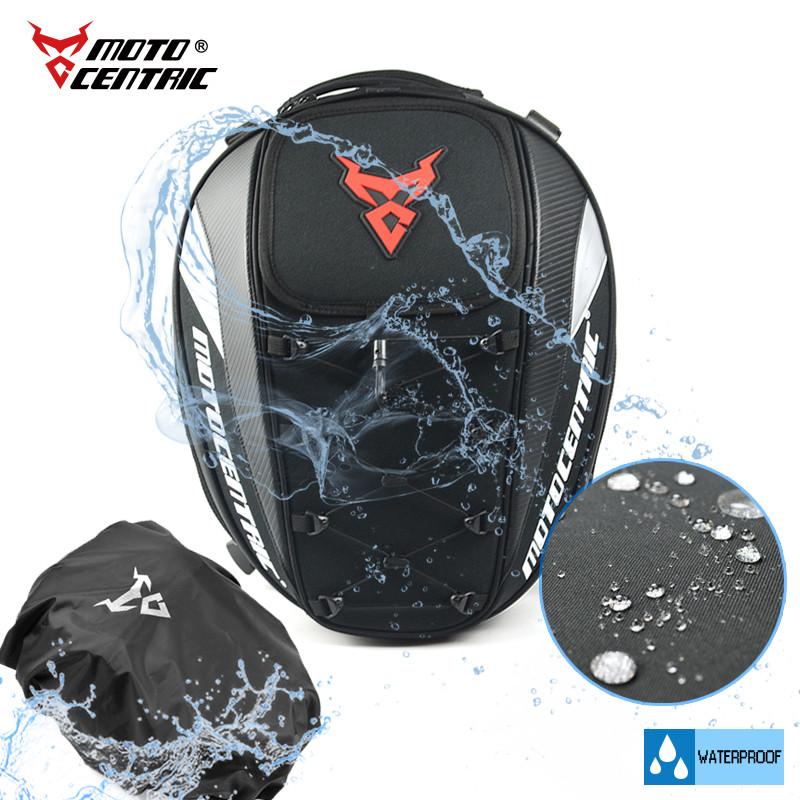 MOTOCENTRIC Bolsa de Cauda Impermeável para Motocicleta Multifuncional Durável Bolsa para Banco Traseiro 37L Alta Capacidade Mochila para Capacete de Piloto