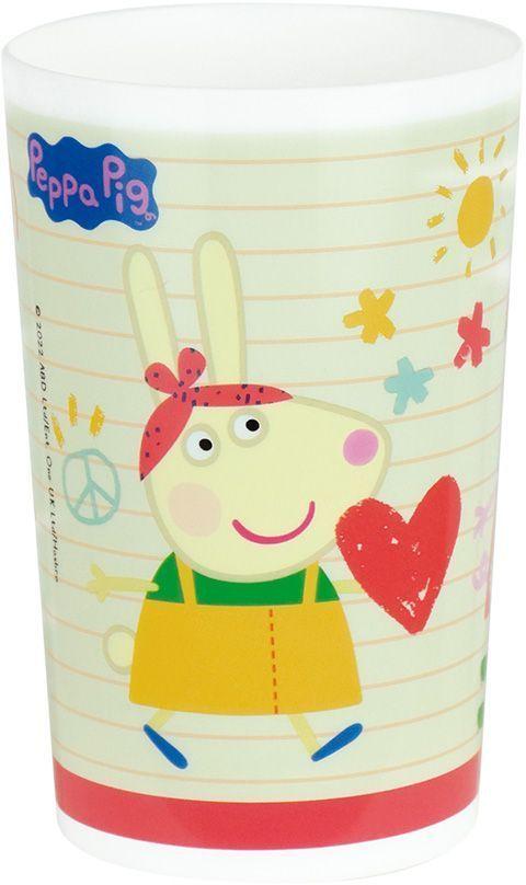 Lot vaisselle - FUN HOUSE - PEPPA PIG - 2 assiettes creuses Ø 22 cm, 2 verres 220 ml, gourde 350 ml, boîte à goûter et peluche 17 cm