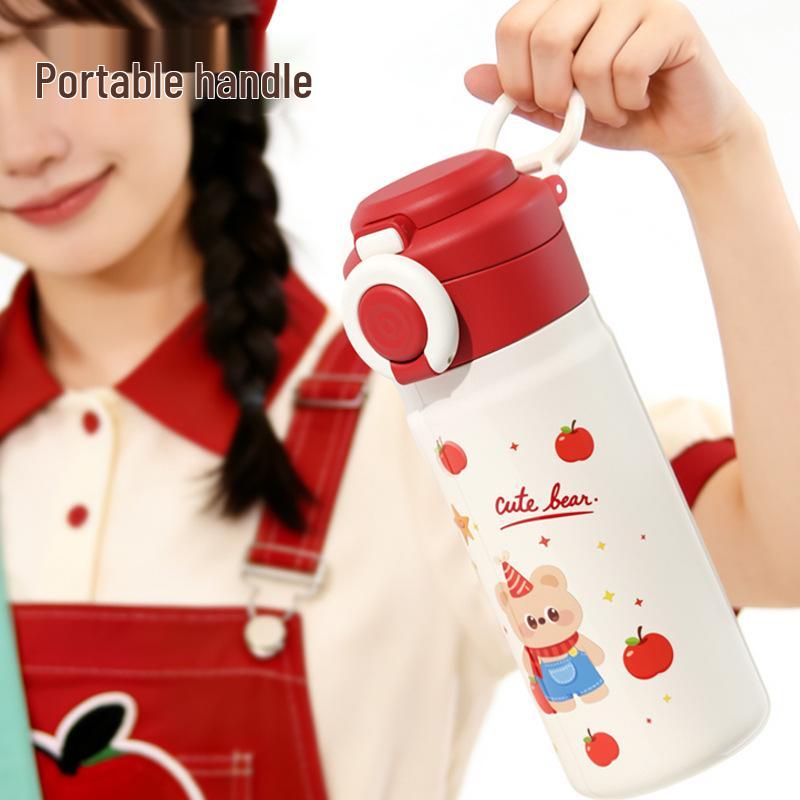 High-Value Large Capacity Cartoon Stainless Steel Thermos Cup: Portable & Durable Design