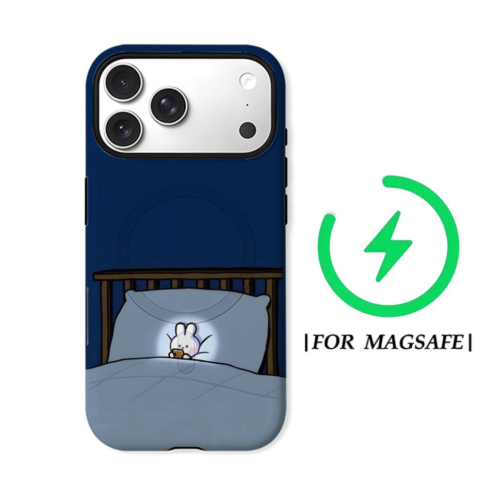 Bed BunnyFor Magnetic Phone Case for IPhone 17 16 15 14 13 Pro Max Plus Single Double-layer Tough Case