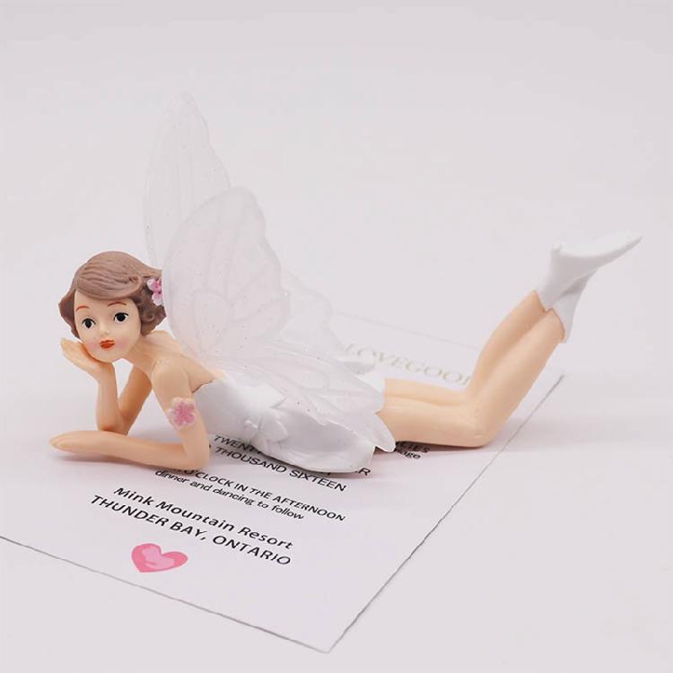 Romantic Fairies Figurines Angel Ornaments for Xmas Cake Topper Home Decor 3Pack