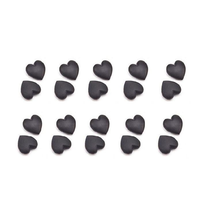 

10 Pairs Fashionable Heart Shaped Glasses Grips AntiSlip Silicone Covers Assorted Colors Accessory for Daily Use чёрный