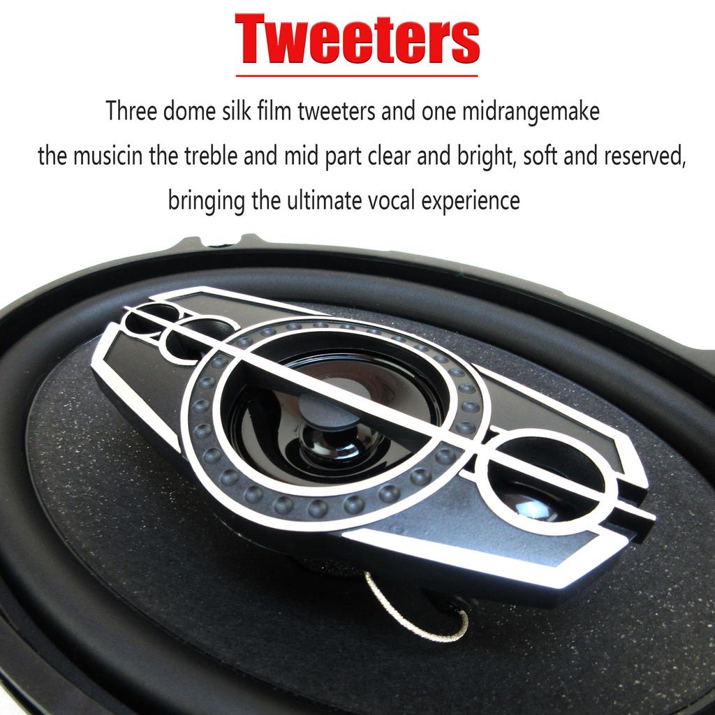 6X9 Inch 1000W 5-Way HiFi Coaxial Speaker With Dust Cover And Audio Cable Car Door Auto Audio Music Stereo Full Range Speakers