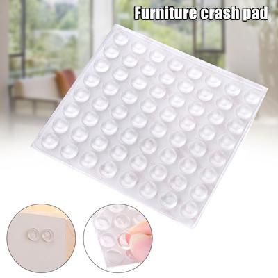 100/64PCS Self Adhesive Rubber Damper Buffer Cabinet Bumpers Silicone Furniture Pads Cushion Protective Hardware Door Stopper