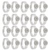 20PCS Blank Ring 8mm Adjustable Stainless Steel DIY Flat Ring Base for DIY Rings DIY Jewelry