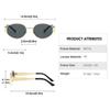 Luxury Metal Brand Sunglasses For Men And Women Unisex Designer Fashion Sun Glasses Oval Unisex Stylish Eyewear Shades Uv400