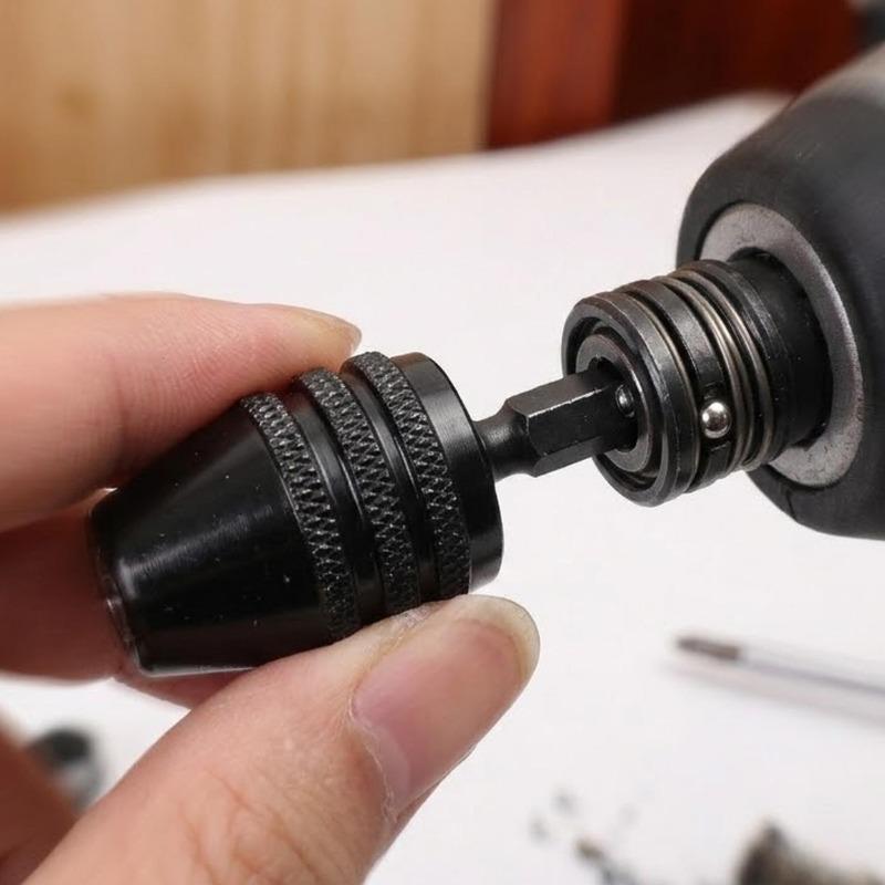 3/1 Stück Bohrfutter für Elektrowerkzeuge Dreibackenfutter für Elektrowerkzeuge Sechskantgrifffutter Schlüsselloses Schraubendreher-Schlagbohrschrauber-Adapter Bit