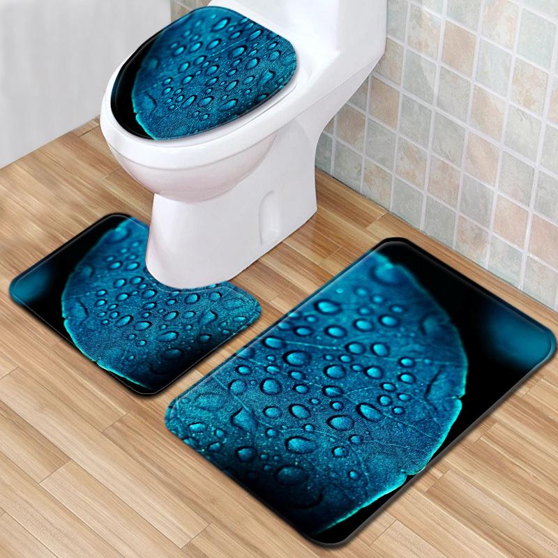 Creative Toilet Three-Piece Floor Mat Bathroom Three-Piece Carpet Doormat