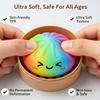 Squishy Dumpling Sensory Toy Rainbow Dough Ball Fidget Gift Stress Relief Squeeze Toy For For Kids Adults Easter Basket Stuffers