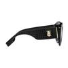 Burberry Side Logo Plastic Irregular Shape Sunglasses Women Sunglasses Black BE4370U30018749