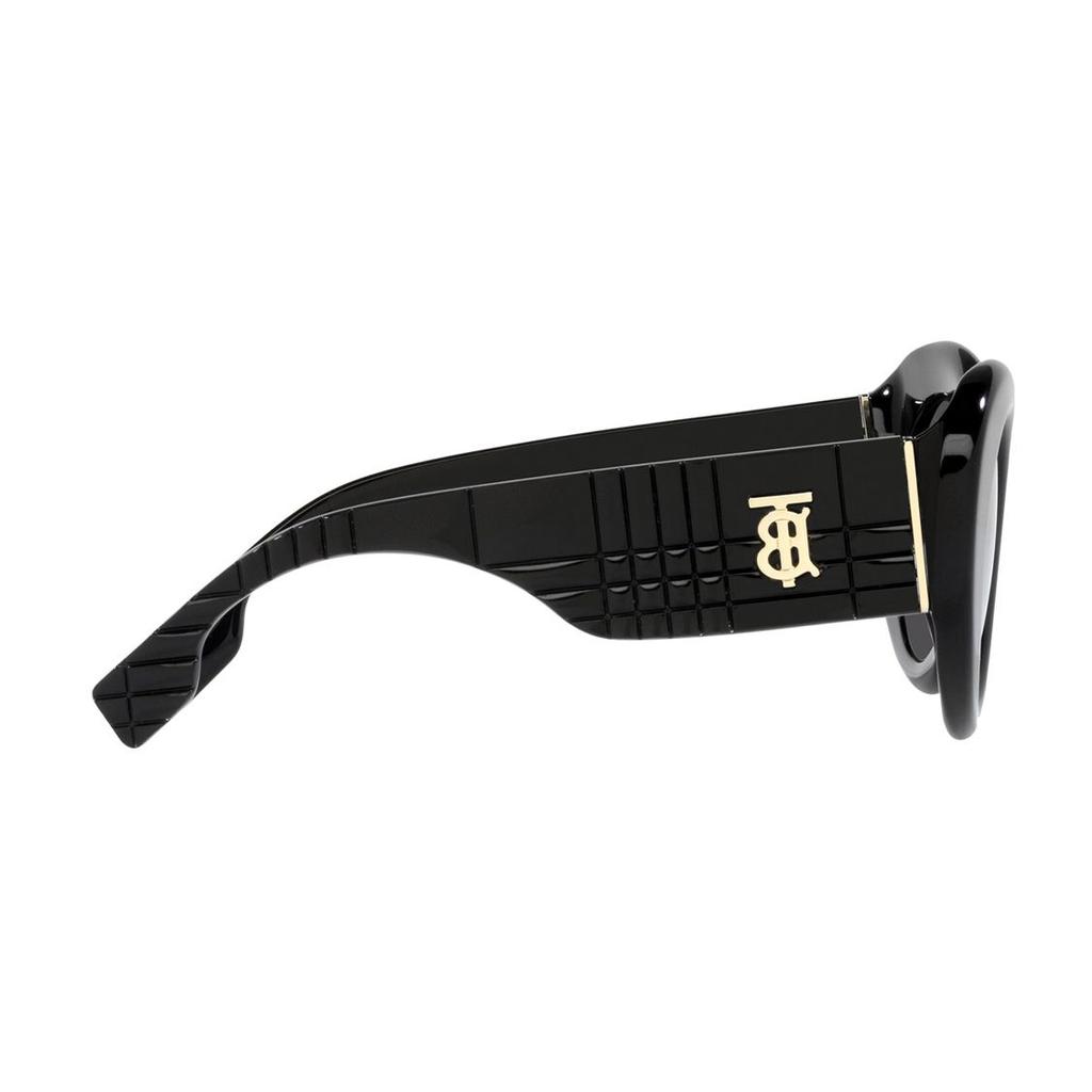 Burberry Side Logo Plastic Irregular Shape Sunglasses Women Sunglasses Black BE4370U30018749