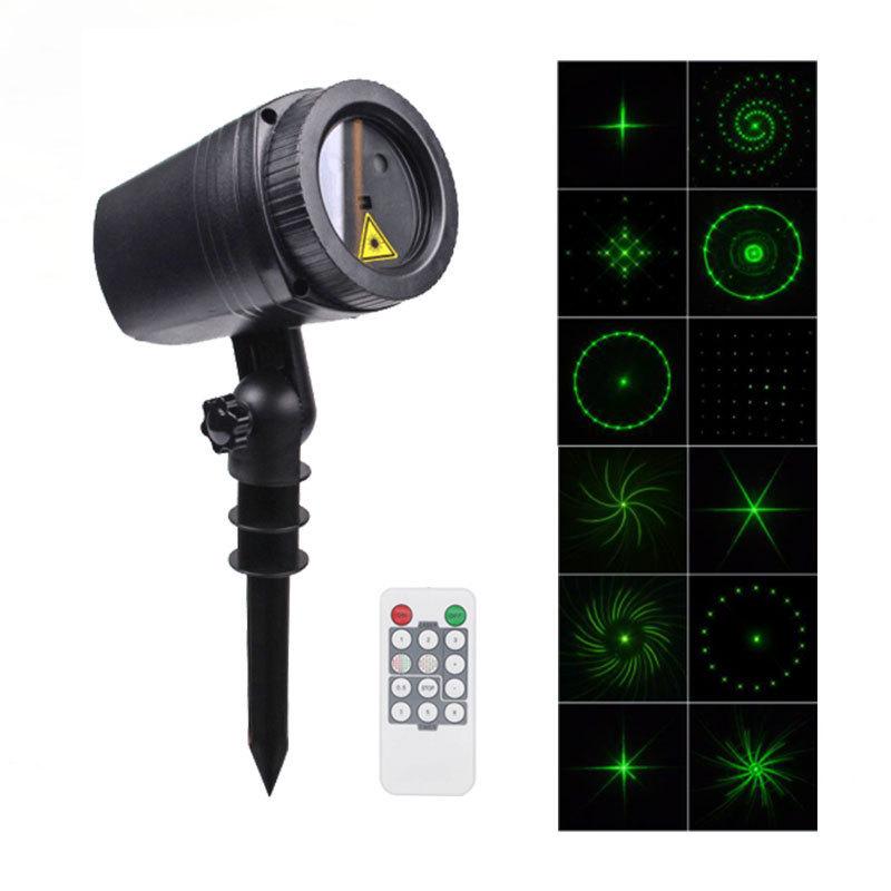 Outdoor Waterproof Laser Projector: Red & Green Multi-Pattern Lights for Holiday Atmosphere