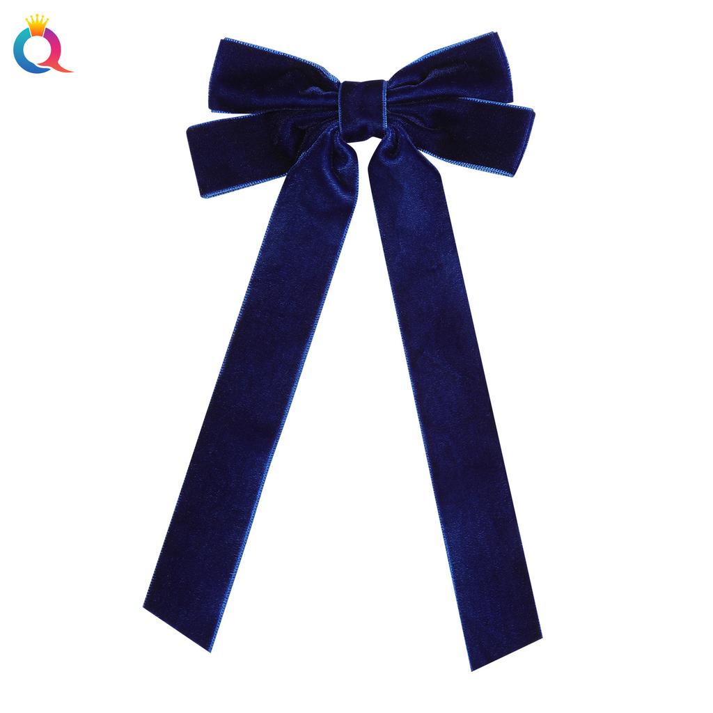 Trendy Velvet Bow Ribbon Hairpins Women Children Girls Hair Clips Pin Barrettes Accessories Hairclip Headdress Headwear Ornament