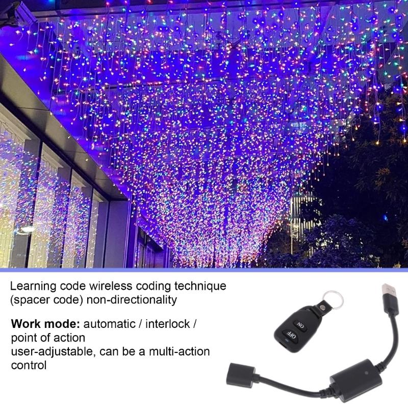 Wireless Remote Switches with 65ft LongRanges,433Mhz On / Offs Transmitters & USB Male to Female Cable for USB Fan Lamp