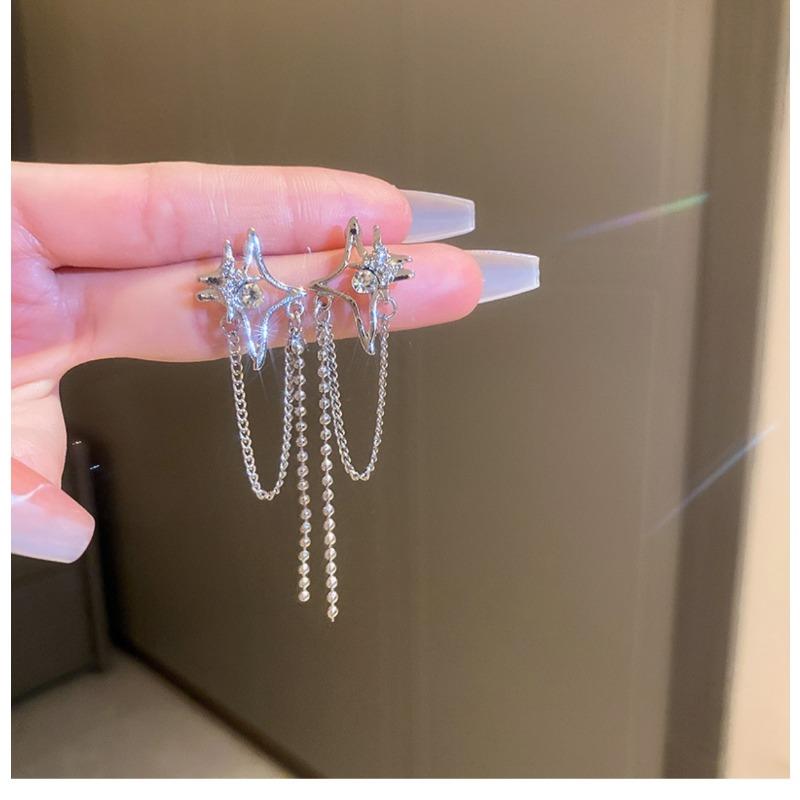 Boucles d'oreilles à longues pampilles pour femmes, style coréen Dongdaemun, design original, boucles d'oreilles polyvalentes