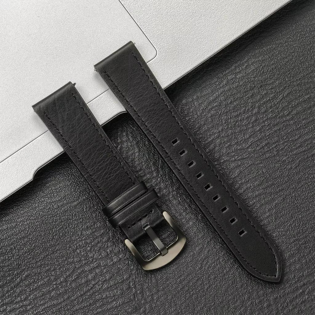 20mm 22mm Leather Strap for Redmi Watch 5 / 3 Active Lite Soft Business Wristband Strap for Samsung Galaxy Watch 7 6 5 4 Classic