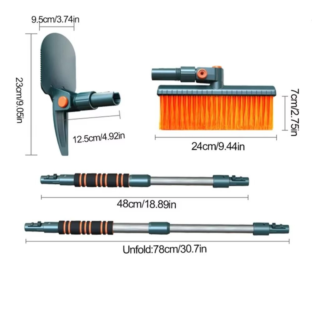 Retractable Car Scraper Extendable Ice Scraper Four-in-one Snow Brush  Cars & SUVs