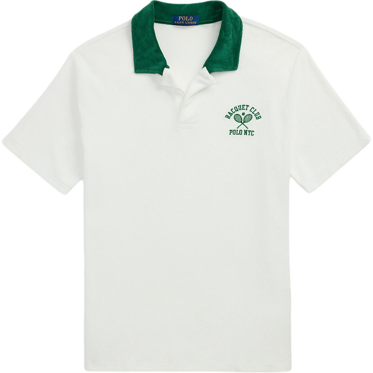 

Polo Ralph Lauren Узорная вышитая махровая футболка-поло с коротким рукавом Мужские топы Белый 710965417-001 XXL