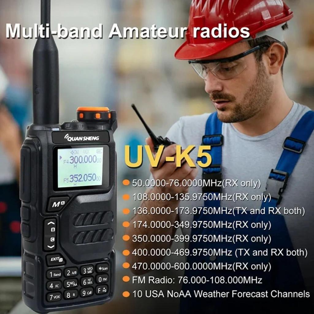 Quansheng UV-K5 Multiband-Hochleistungs-FM-Walkie-Talkie mit One-Key-Aviation und Frequenzanpassung für den Außenbereich