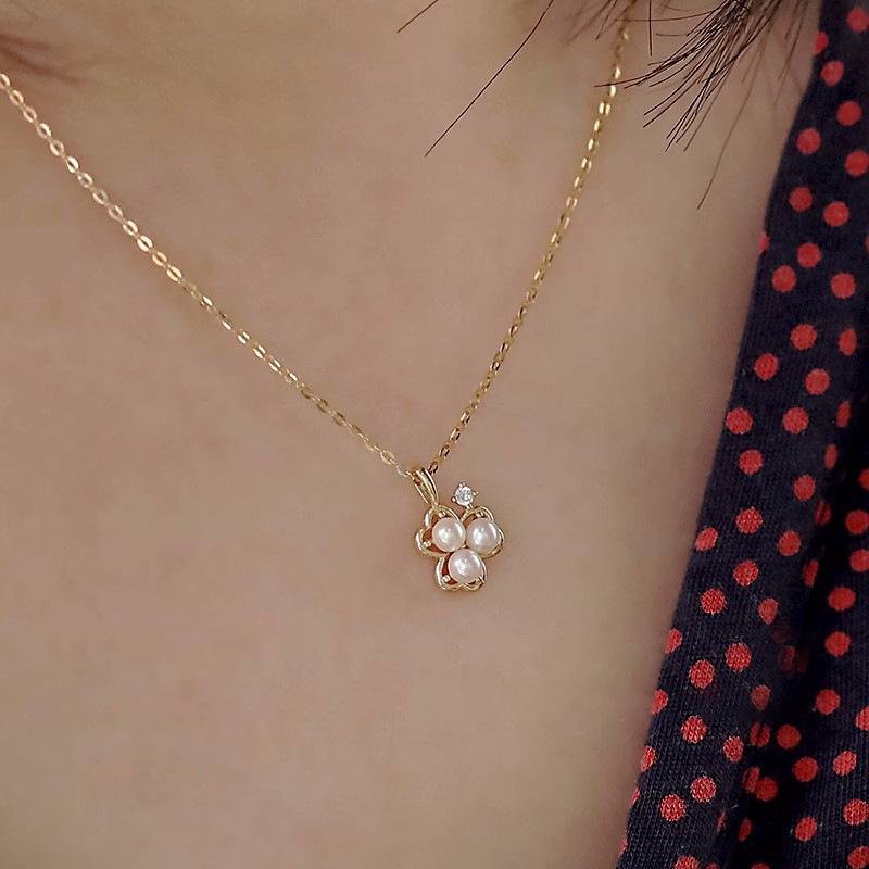 Gold-Plated Pearl Pendant: S925 Sterling Silver, Niche Design, Light Luxury, Versatile O-Chain for Women