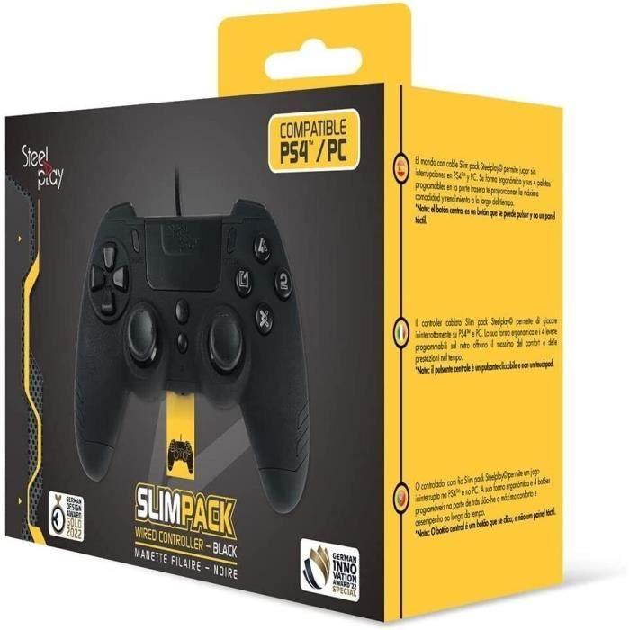 Manette De Jeu - Steelplay - Slimpack - Filaire - Vibration - Compatible PS4/PS3/PC