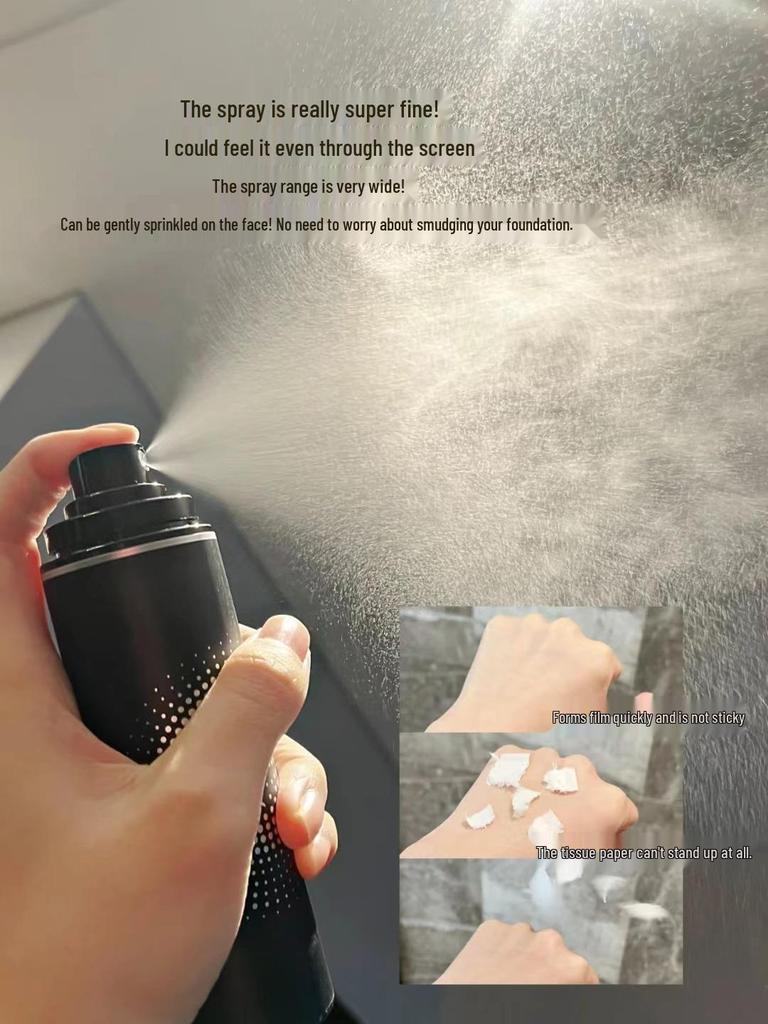 100ml Long-Lasting Hydrating & Oil-Control Setting Spray: Moisturizes, Refreshes, Quick-Drying, No Smudge, Portable for Dry & Oily Skin