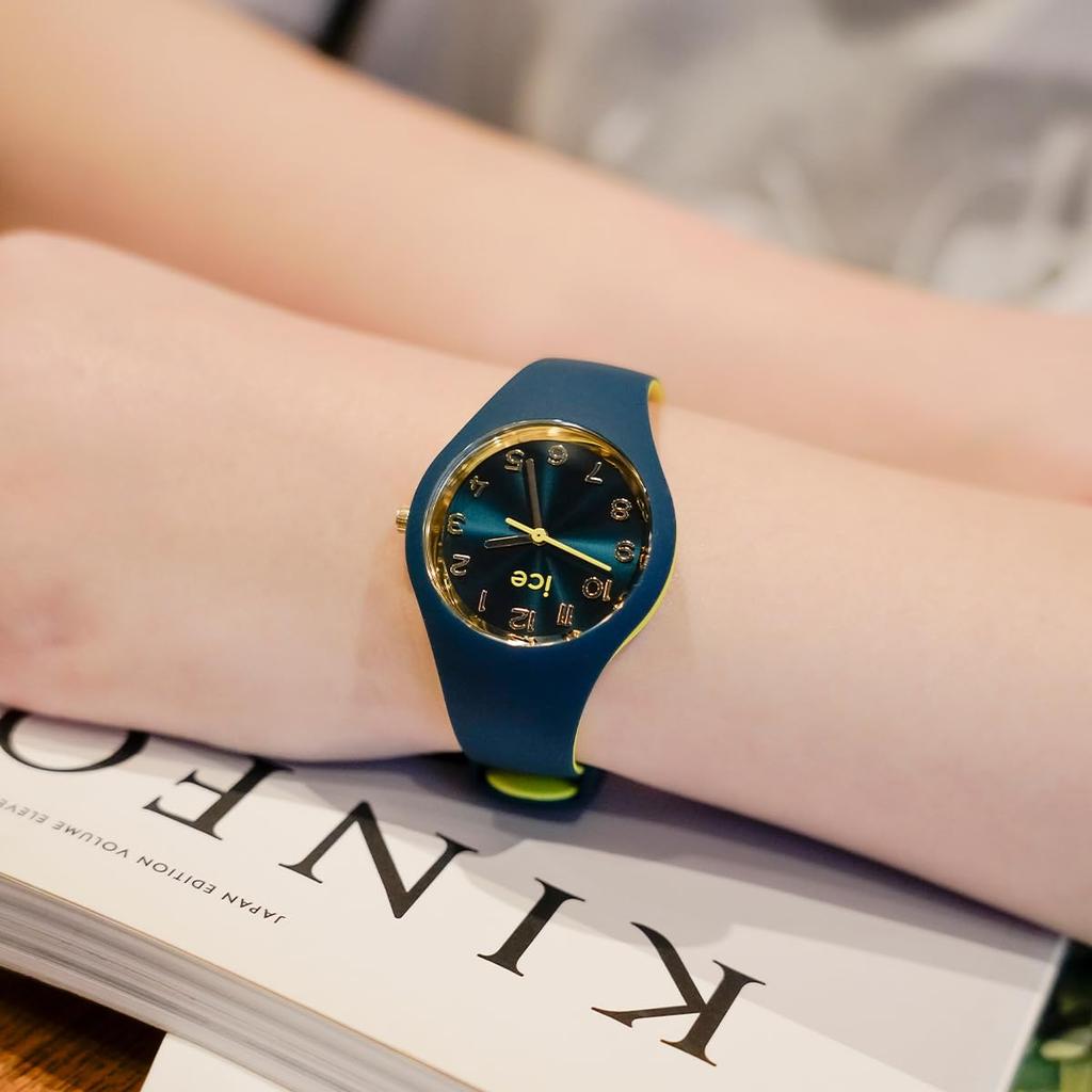 Authorized Distributor [Ice-watch] Ice Watch Women's Watch 023280 ICE Duo Chic Ice Duo Chic Dark Green Lime Small 34mm 3 Hands