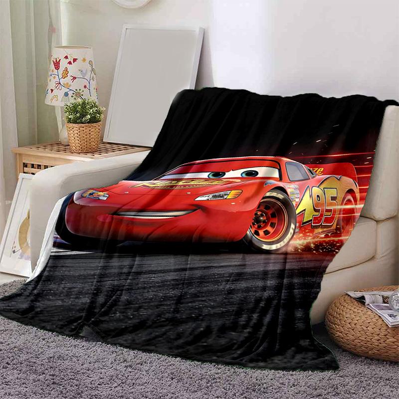 1pc Mcqueen Spirit Flannel Blanket Soft Warm Throw Blanket for Bedroom Living Room Bed Travel Camping Picnic Gift. M730045