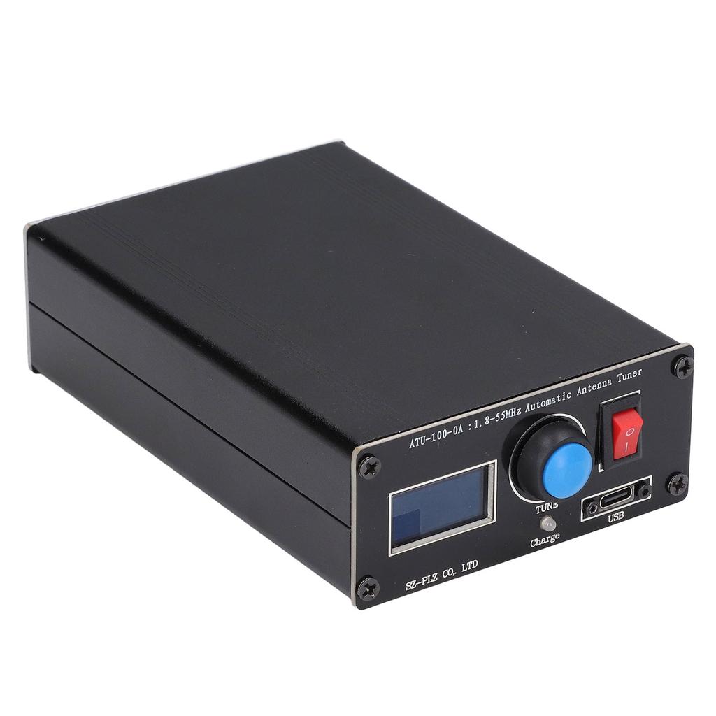 Mini Automatic Antenna Tuner 0.96in Display USB Charging Radio Tuner 1.8‑55Mhz ATU‑100