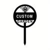 Charming Custom Bee-Themed Personalized Garden Name Metal Sign, Ideal for Garden Art & Metal Yard Art Decor, Outdoor Address Signs