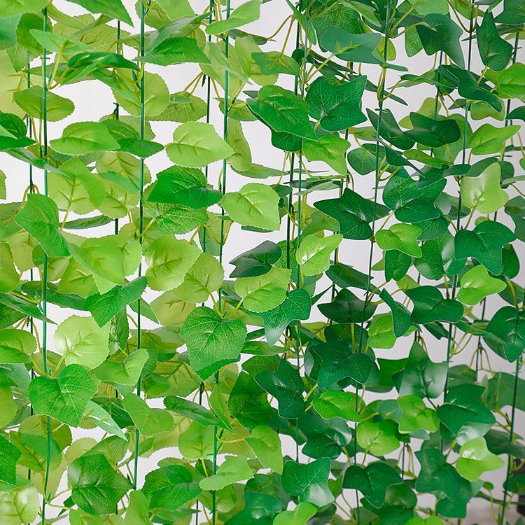 Artificial Rattan Vines for Pipe and Ceiling Decoration - Fake Green Leaves