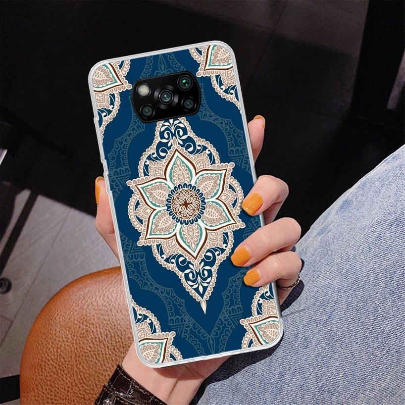 Totem Mandala Colorful Flower Phone Case For Xiaomi Poco X7 X6 X5 Pro F7 Ultra Redmi 15C 15 13C 13 12C 12 10 10A 10C 9 9A 9C 9T