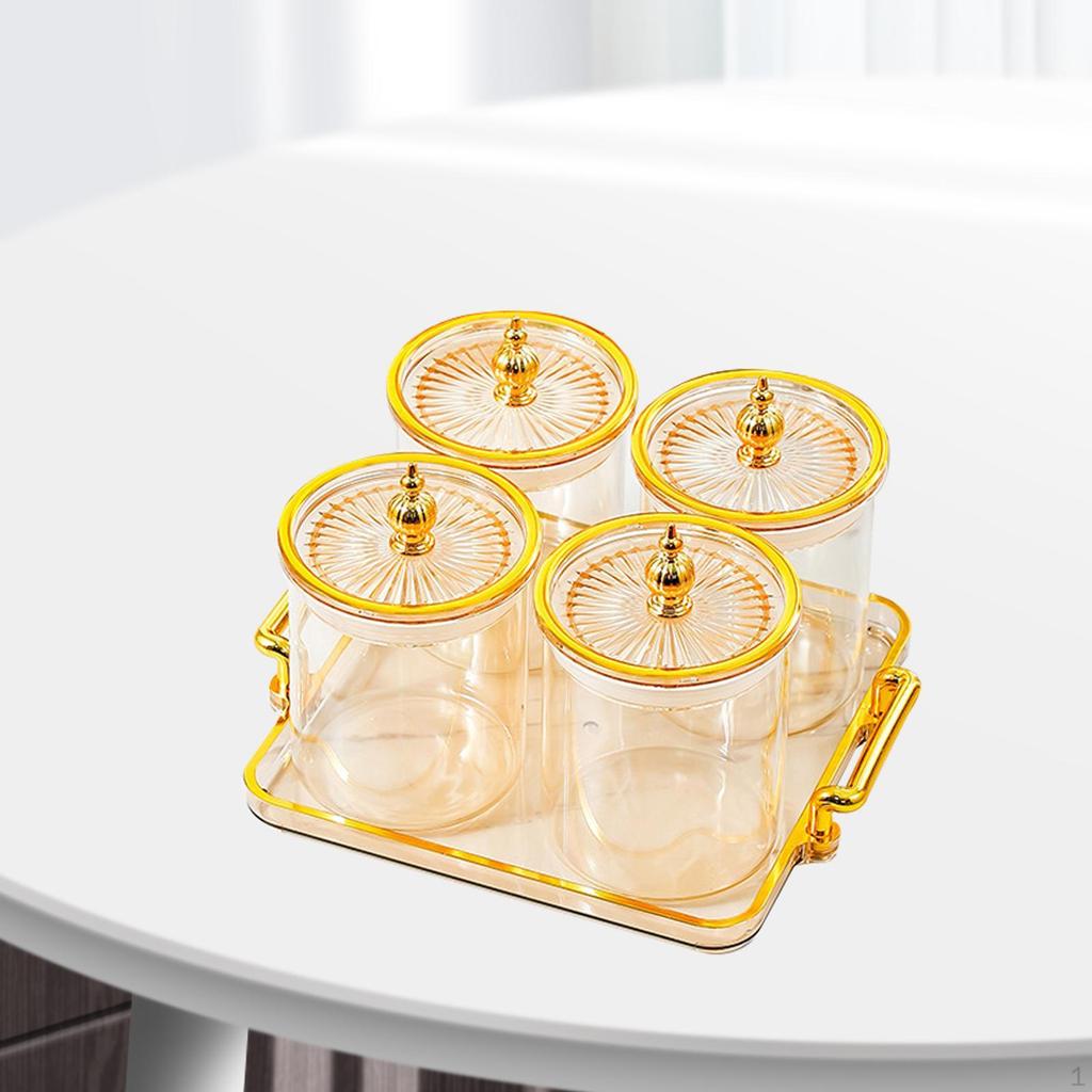 Dried Fruit Tray with Lid Sealed Sugar Jars Snack Candy Plates Wedding Nuts for Party