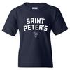 St Peter's University Peacocks Arch Logo Youth T-Shirt - Navy